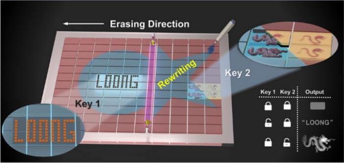 Tunable Optical Metamaterial Enables Steganography, Rewriting, and Multilevel Information Storage