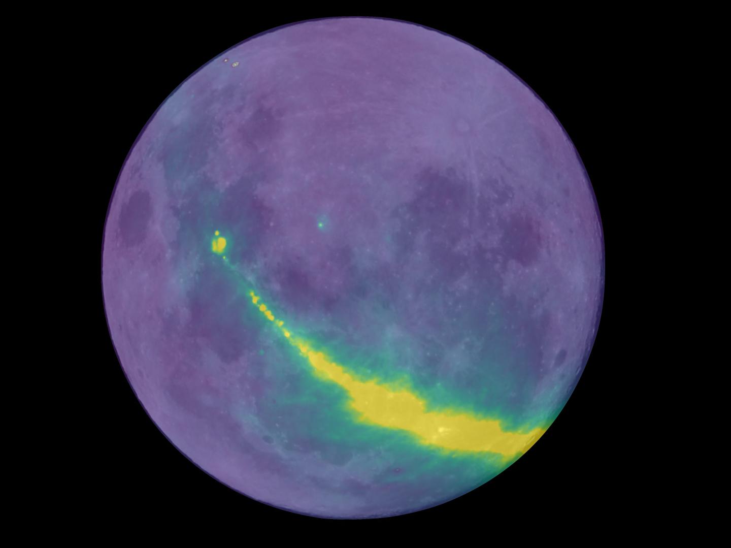 Radio Waves Reflecting from the Moon