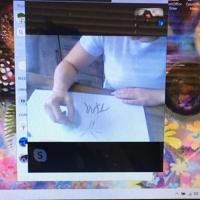 Art Therapy Participant Working Online