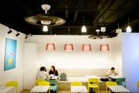 Multiple Vortec fans are installed at the Crowded Bowl, an F&B outlet on the NTU Smart Campus