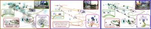 Qualitative object maps on the indoor sequence (Left: GPDA, Middle: SlideSLAM, Right: BPDA-GMM)