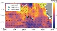 Tropical Atlantic with Water Temperatures, Wind and Observations