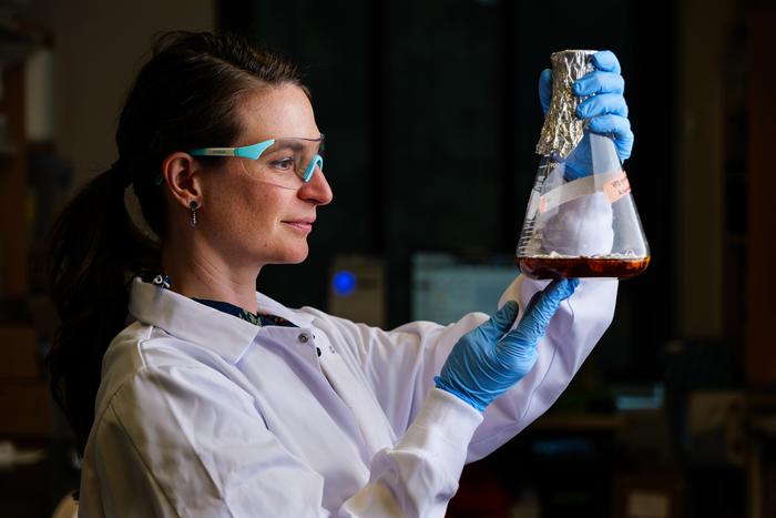 Tess Eidem in the lab