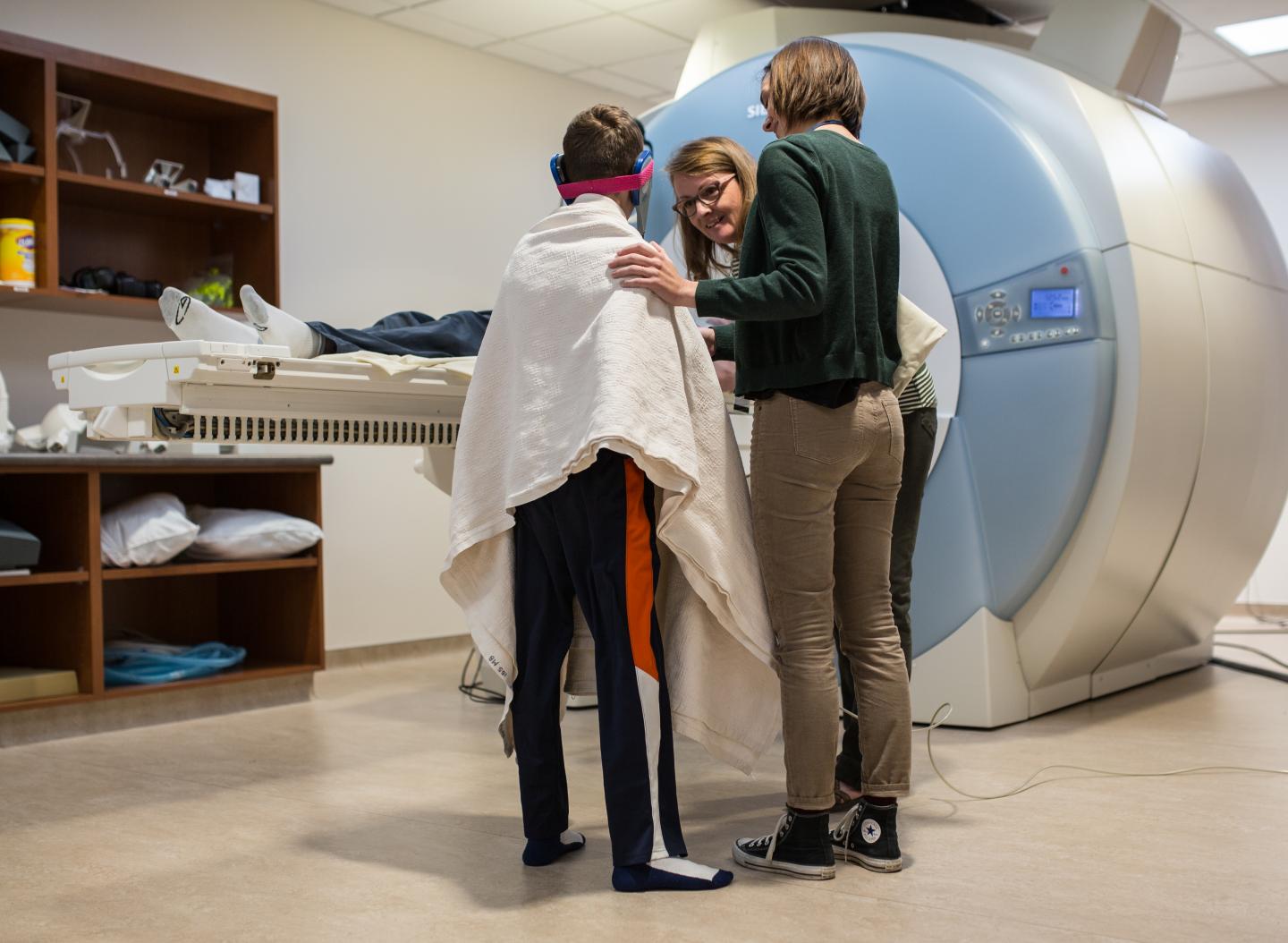 Child Preparing to Go into MRI Machine