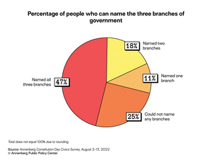 How many can name the three branches of government in 2022?