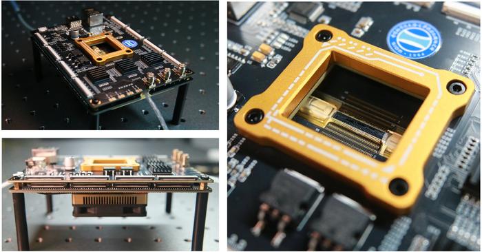 Figure 1. Ultra-high parallel optical computing integrated chip - "Liuxing-I".