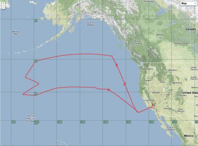 Global Hawk Flight Path