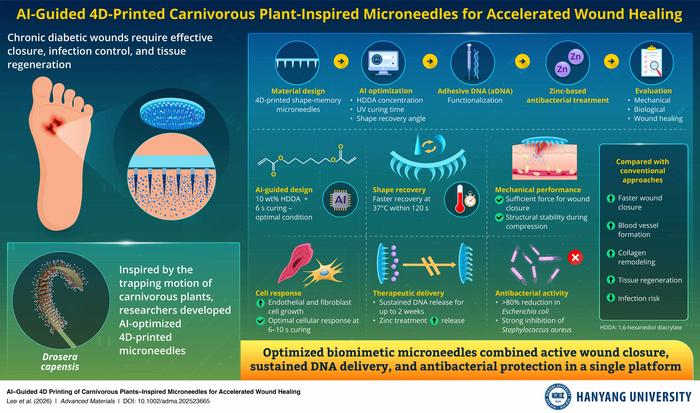 AI-guided microneedle patch inspired by carnivorous plants accelerates wound healing