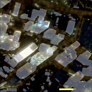 Light emitted by each building