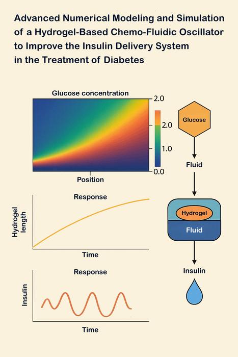 Advanced Numerical Modeling and Simulation of a Hydrogel-Based Chemo-Fluidic Oscillator for Enhanced Insulin Delivery