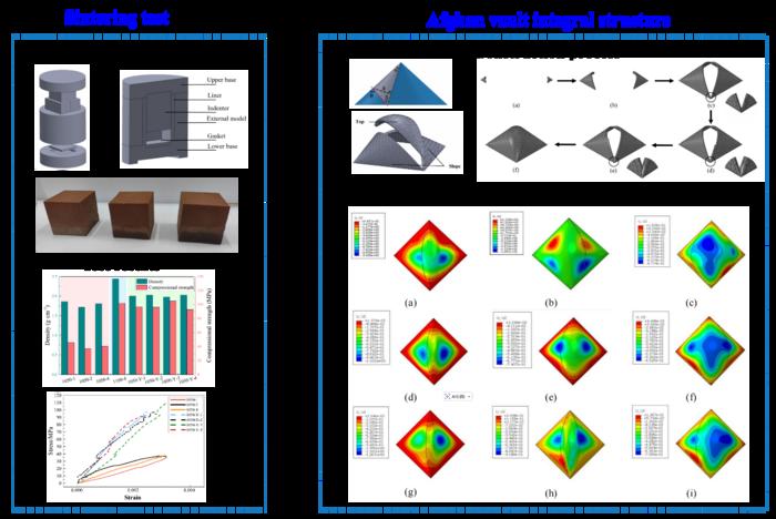 Sintering simulated lunar soil into bricks and evaluating the mechanical stability of a self-locking Afghan vault structure for future lunar habitats.