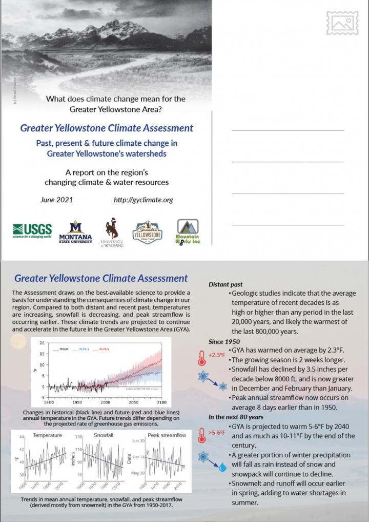 Postcard of Findings, Greater Yellowstone Area Climate Assessment