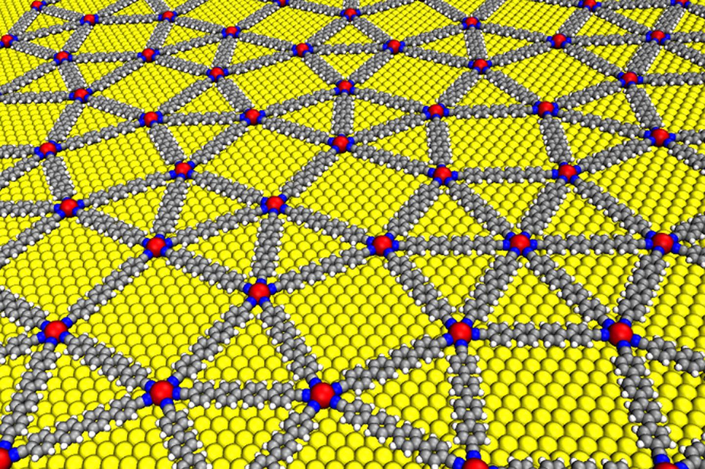 2-D Quasicrystalline Network on Gold Surface