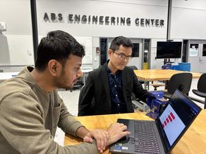 Tao Ye and Rabbi Sikder are discussing their research