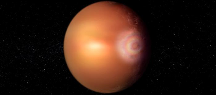 CHEOPS detects a ‘‘rainbow’’ on an exoplanet