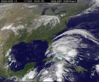 GOES Animation of Nate Turning into a Hurricane
