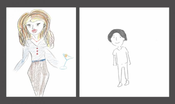 Illustrations highlight perceptions of sexual harassment victims