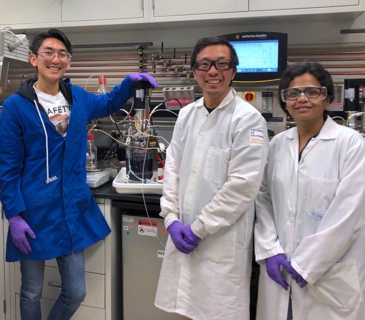 Research Team with Engineered Microbe Culture