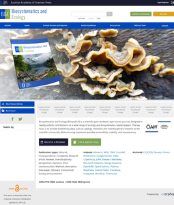 The website of the journal Biosystematics and Ecology