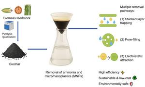 Biochar: from agricultural waste byproducts to novel adsorbents for ammonia and micro/nanoplastics (MNPs)