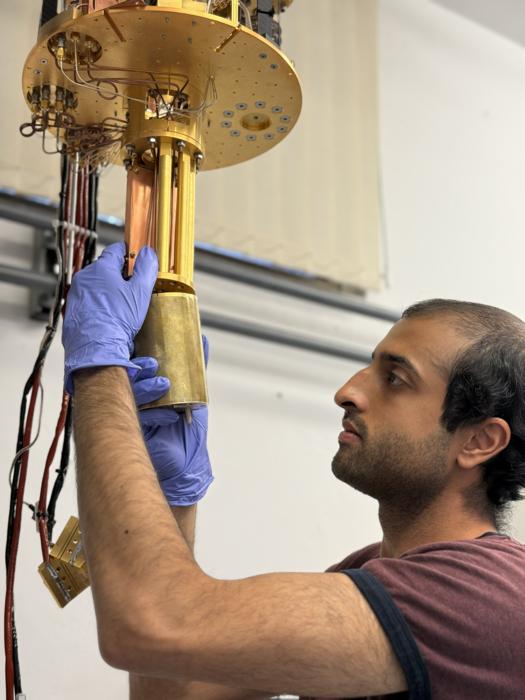 Vivek Wadhia sets up the dilution fridge