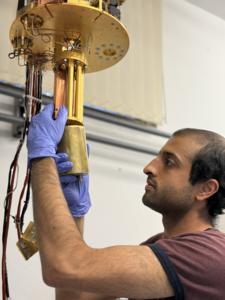 Vivek Wadhia sets up the dilution fridge