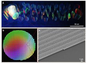 Fabricated large-area metalens array