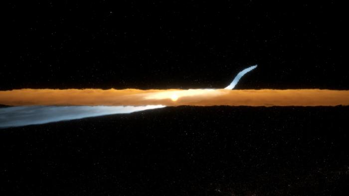 Artist's illustration of the Beta Pictoris debris disk