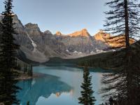 An unfrozen northern lake
