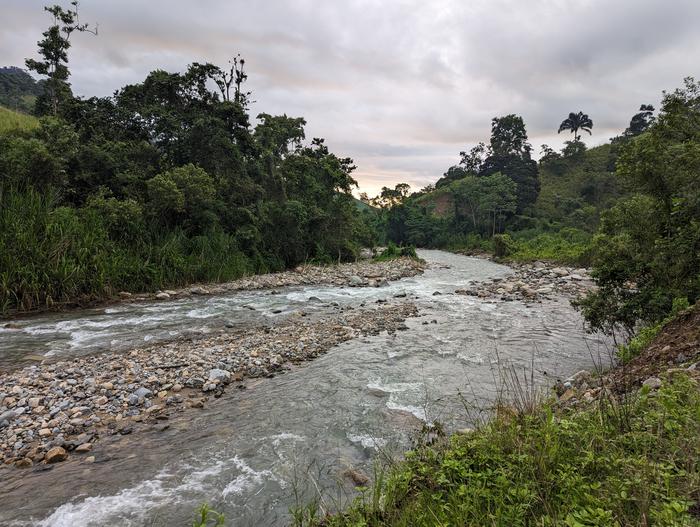 Study area in the Santa Rosa River basin, El Oro, Ecuador