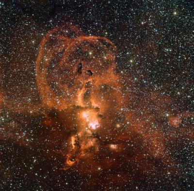 Wide Field Imager View of the Star Formation Region NGC 3582