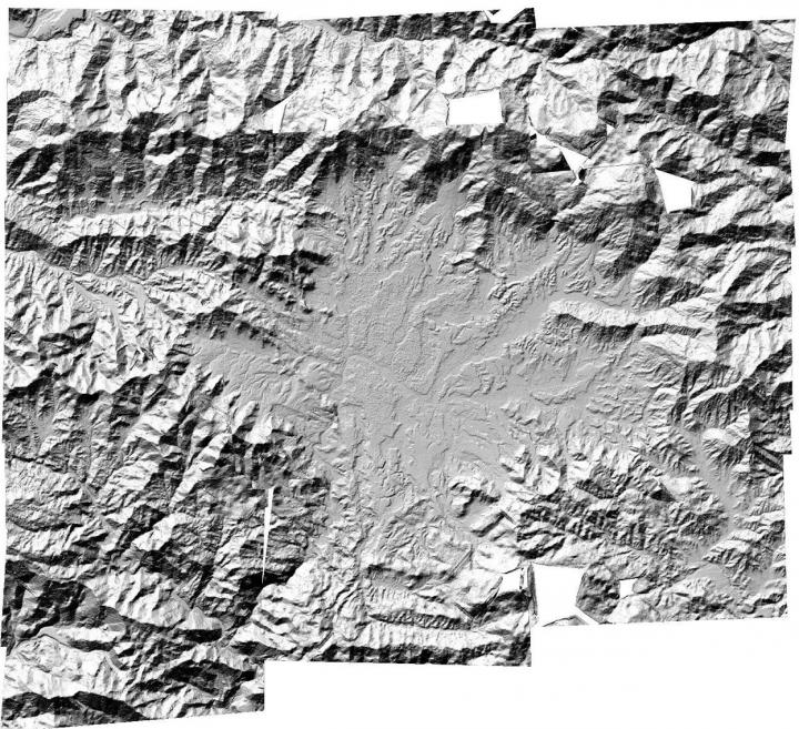 Digital Terrain Model image of the Kathmandu Valley, Nepal