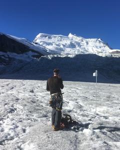 Installing a station on a Glacier in the Swiss Alps