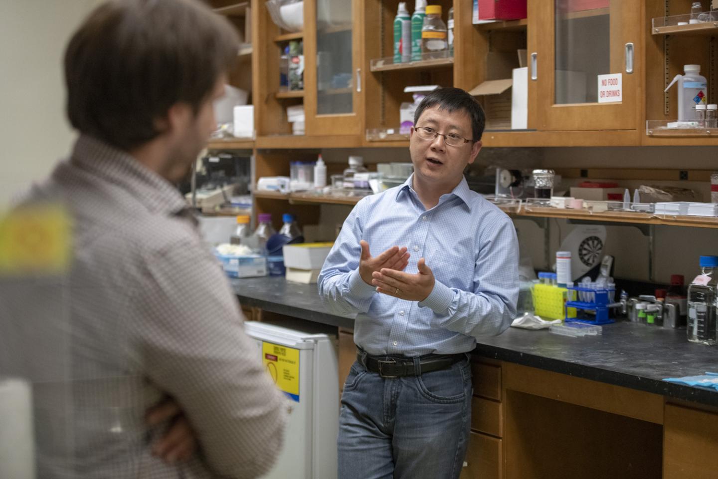 Post Doctoral Scholar Greg Nachtrab and Professor Xiaoke Chen