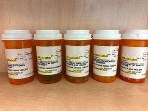 Fake prescription bottles used in the study
