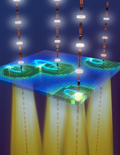 Artist's Rendition of Electron-Hole Recollision