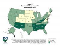 Economic Distress Scores for United States, 2019