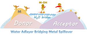 Researchers reveal water-adlayer-mediated metal spillover across solid interfaces