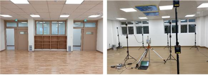 Photo of a full-scale school environment performance test bed