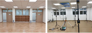 Photo of a full-scale school environment performance test bed