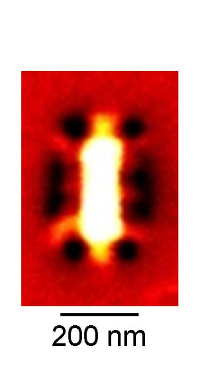 Near-Field Image of a Rectangle Graphene Nanoresonator