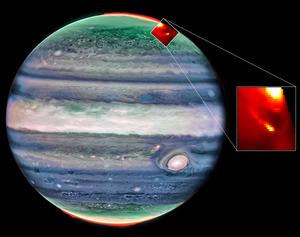 The NASA/ESA/CSA James Webb Space Telescope has captured the auroral footprints of Io and Europa, providing spectral measurements for the first time, and revealing extreme changes in the physical properties within Io's auroral footprint that are likely li