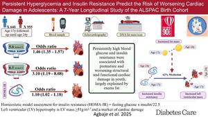 Persistent high blood glucose and insulin resistance caused structural and functional heart damage.