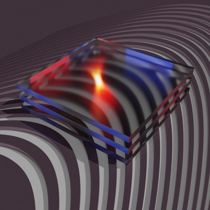 Artistic impression of the magnetic scattering experiment