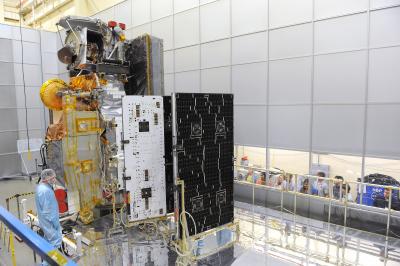 A Solar Array Wing Begins to Release