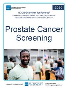 Cover, NCCN Guidelines for Patients: Prostate Cancer Screening
