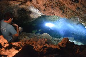 Researchers during the sampling expedition to Roadside Cave