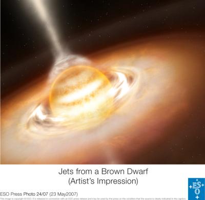 Jets from a Brown Dwarf (Artist's Impression)