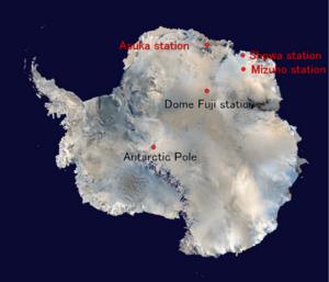 Location of Dome Fuji Station in Antarctica