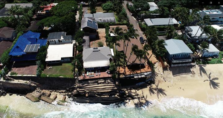 Aerial view of erosion